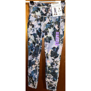 RBX Squat Proof Abstract Foliage-Gypsy Teal Leggings with pockets NWT Size S